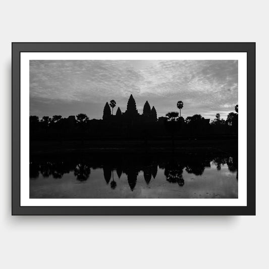 The Temple of Angkor Wat, Cambodia, Black & White Photography